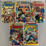 Group of 5 Marvel Comics The Avengers Comic Books