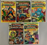 Group of 5 Marvel Comics Captain America Comic Books