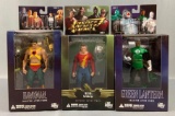 Group of three DC direct justice league Alex Ross action figures