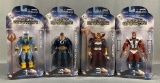 Group of four DC direct history of the DC universe action figures