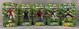 Group of five Mattel DC universe action figures
