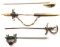 Collection of 4 Antique Stick Pins - Sword w/ Seed Pearls + Ruby