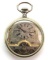 Exibition 8 Day Open Face/ Visible Escapement Swiss Pocket Watch