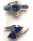 Lot of 2 Sapphire Rings : 10k White Gold + Sapphire 