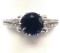 10k White Gold Tourmaline and White Spinel Ring