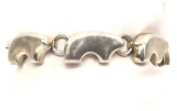 Bold + Beautiful Sterling Silver Bear Bracelet