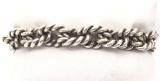 Bold Sterling Silver Rope Twist Loop Link Bracelet