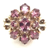 14k Yellow Gold Pink Garnet Ring