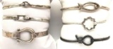 Lot of 6: Sterling Silver Hook Clasp Bracelets