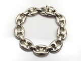 Sterling Silver Anchor/Mariner Chain Link Bracelet