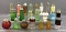 Group of 22 Vintage Colored Glass Salt Shakers