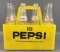 Vintage Pepsi-Cola Plastic Carring Case with Bottles