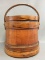 Antique Primitive Wooden Barrel with Handle