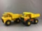 Group of 2 Vintage Tonka Metal Dump Trucks