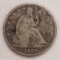 1869 P Seated Liberty Silver Half Dollar.