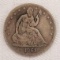 1861 P Seated Liberty Silver Half Dollar.