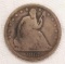 1867 S Seated Liberty Silver Half Dollar.