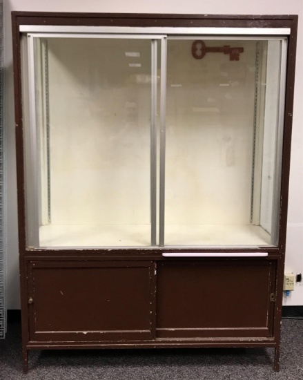 Industrial Antique Display Cabinet With Storage