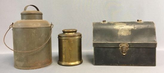 Group of 3 Vintage Metal Lunchbox and more