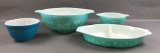 Group of 4 Vintage Pyrex Bowls