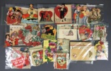 Large group of Antique Valentines Cards and more