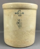 Antique Number 4 White Hall Crock