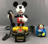 Pacific Bell Animated Mickey Mouse Telephone with ID/Call Waiting and Radio