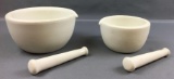 Group of 2 Mortar and Pestles