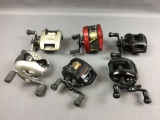 Group of 6 Baitcasting Fishing Reels