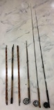 Group of 6 Bamboo and Fly Fishing Rods