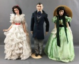 Group of 3 Gone With The Wind Franklin Heirloom Dolls