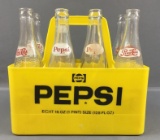 Vintage Pepsi-Cola Plastic Carring Case with Bottles