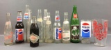 Group of 13 Vintage Pepsi-Cola Bottles and more