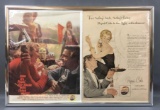 Vintage Advertising Pepsi-Cola Framed Magazine Pages