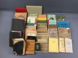 Large Group of Antique Childrens School Books and more