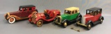 Group of 4 Handmade Wooden Cars