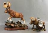 Group of 2 Moose Statues