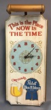 Pabst Blue Ribbon Wooden Clock Lighted