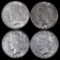 Group of (4) 1923 S Peace Silver Dollars.