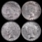 Group of (4) 1922 D Peace Silver Dollars.