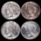 Group of (4) 1922 P Peace Silver Dollars.