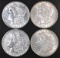 Group of (4) Morgan Silver Dollars.