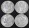 Group of (4) Morgan Silver Dollars.