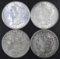 Group of (4) Morgan Silver Dollars.