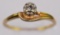 Ring marked 14K Gold with diamond.