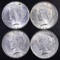 Group of (4) 1922 P Peace Silver Dollars.