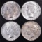 Group of (4) 1922 S Peace Silver Dollars.