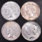 Group of (4) 1926 D Peace Silver Dollars.