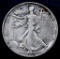 1938 D Walking Liberty Silver Half Dollar.