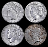 Group of (4) 1926 S Peace Silver Dollars.